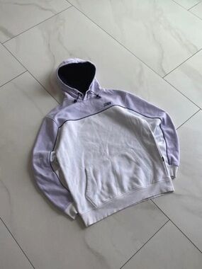 White & purple hoodie